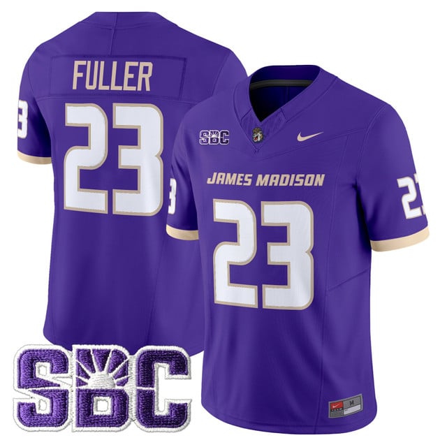 Men's James Madison Dukes 2025 Vapor Limited Jersey - All Stitched Jordan Fuller23