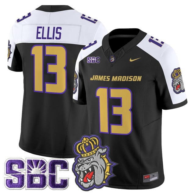 Men's James Madison Dukes 2025 Vapor Limited Jersey - All Stitched Landon Ellis   13