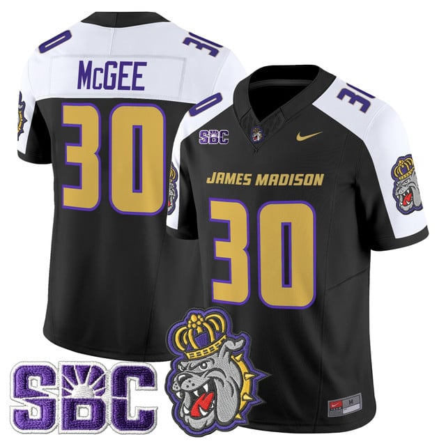 Men's James Madison Dukes 2025 Vapor Limited Jersey - All Stitched Scotty McGee   30
