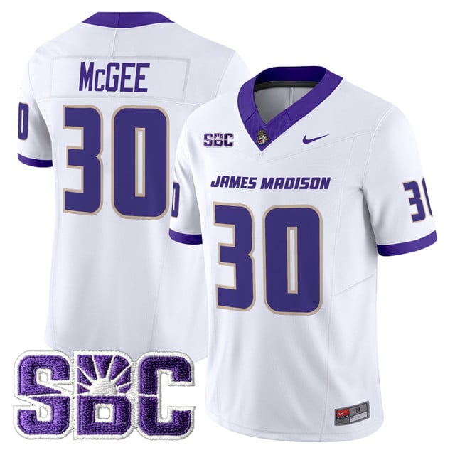 Men's James Madison Dukes 2025 Vapor Limited Jersey - All Stitched Scotty McGee 30