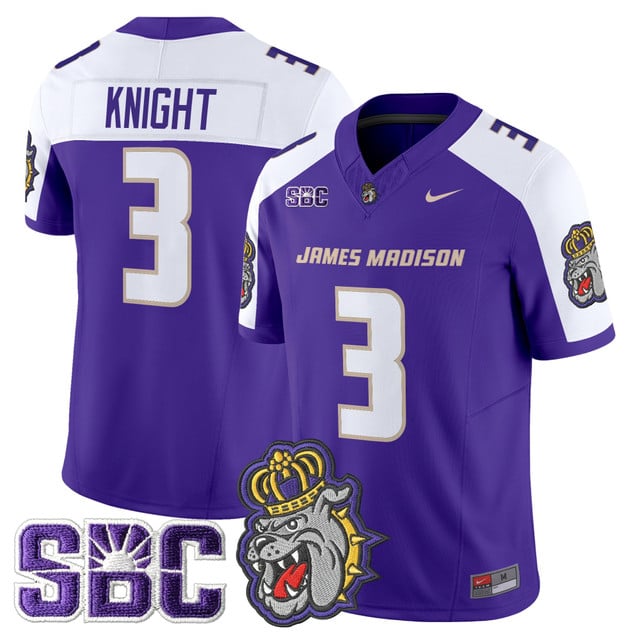 Men's James Madison Dukes 2025 Vapor Limited Jersey - All Stitched Wayne Knight     3