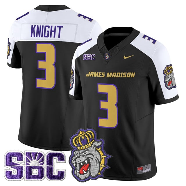 Men's James Madison Dukes 2025 Vapor Limited Jersey - All Stitched Wayne Knight   3