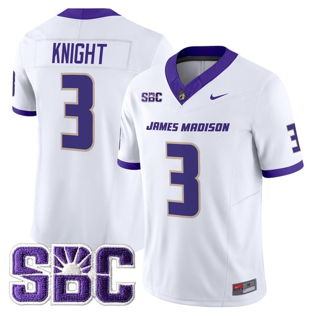 Men's James Madison Dukes 2025 Vapor Limited Jersey - All Stitched Wayne Knight  3