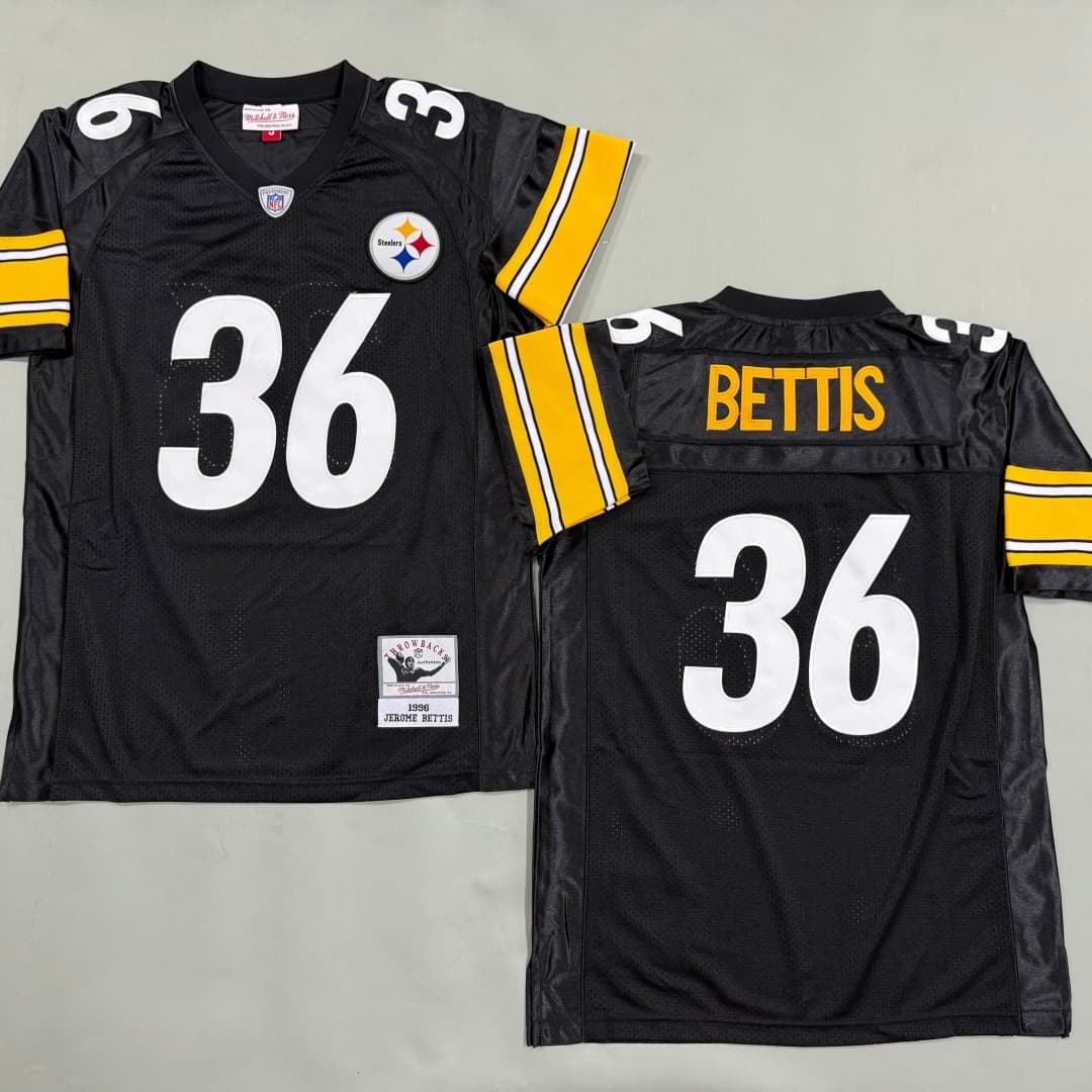 Men's Jerome Bettis Black Pittsburgh Steelers