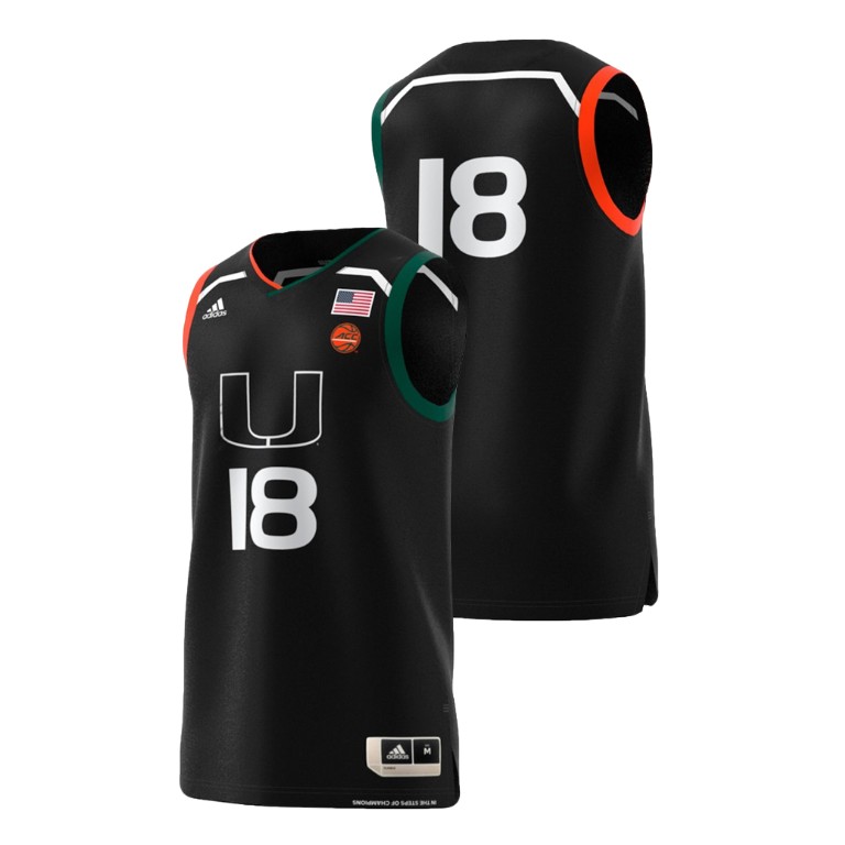 Men's Jersey Men's Miami Hurricanes Black Basketball Swingman Jersey