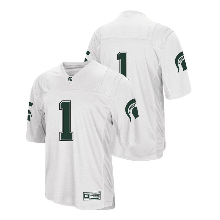 Men's Jersey Michigan State Spartans College Football White Colosseum Jersey