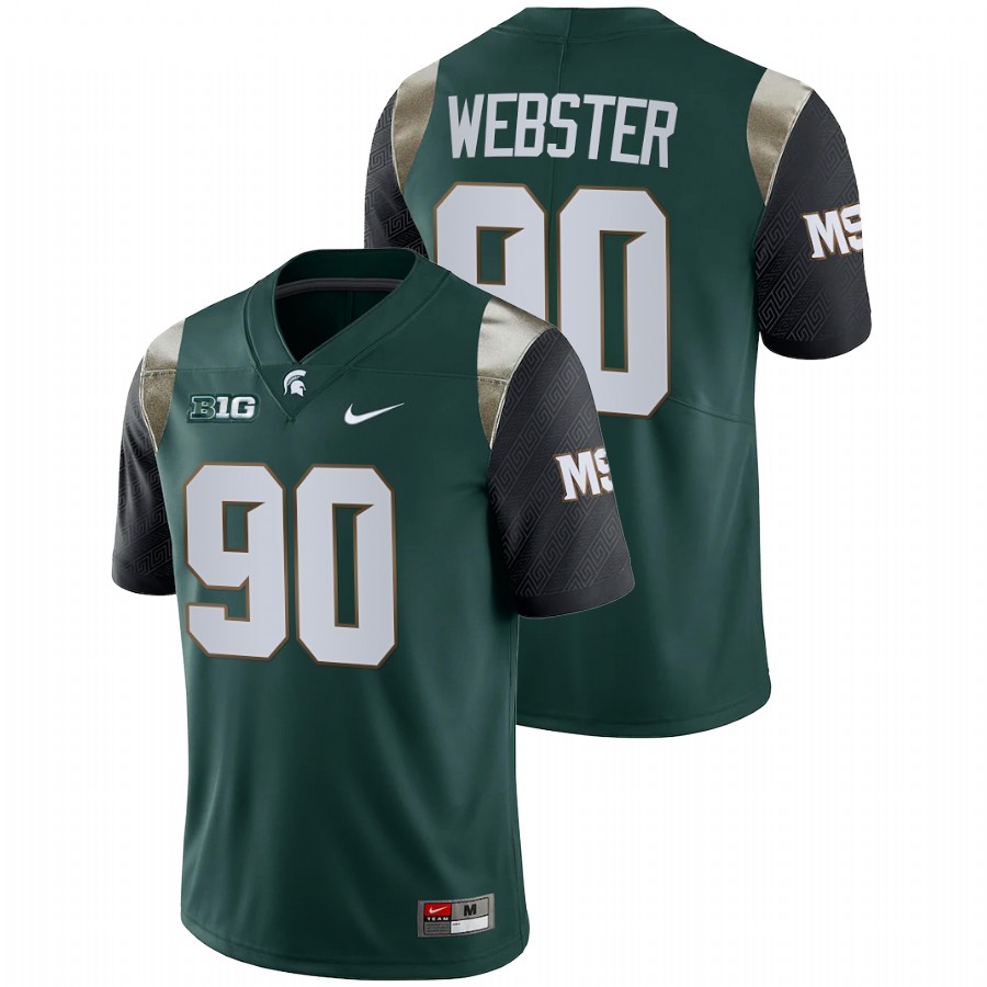 Men's Jersey Michigan State Spartans George Webster College Football Limited Green Jersey