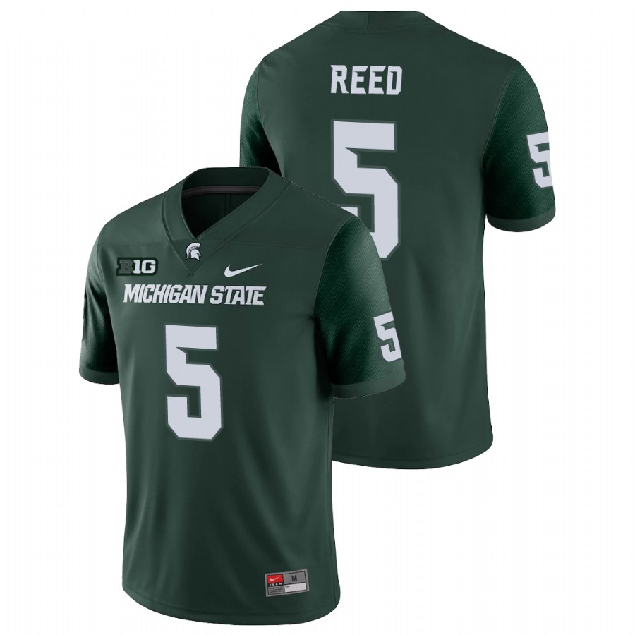 Men's Jersey Michigan State Spartans Green Jayden Reed College Football Game Jersey