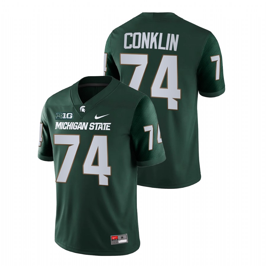 Men's Jersey Michigan State Spartans Jack Conklin Green College Football NFL Game Jersey