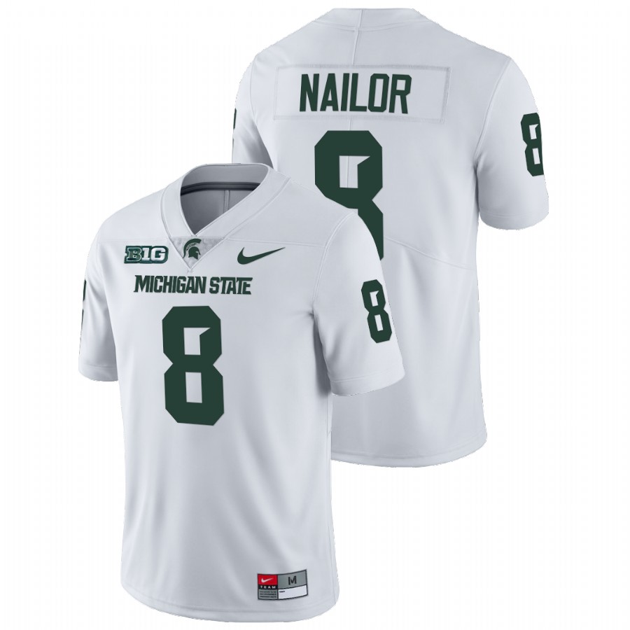Men's Jersey Michigan State Spartans Jalen Nailor White College Football Limited Jersey