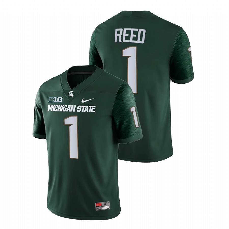 Men's Jersey Michigan State Spartans Jayden Reed Green College Football Game Jersey