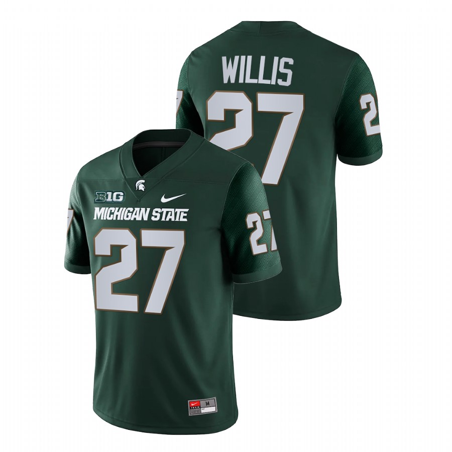 Men's Jersey Michigan State Spartans Khari Willis Green College Football NFL Game Jersey