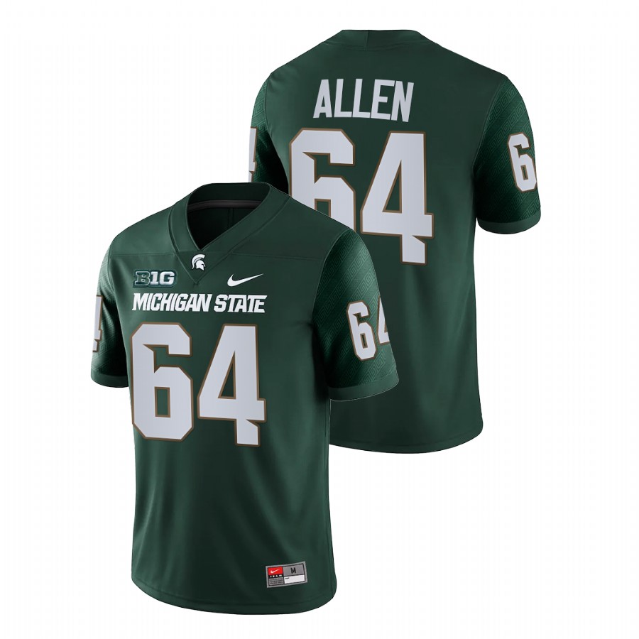 Men's Jersey Michigan State Spartans Matt Allen Green College Football Game Jersey