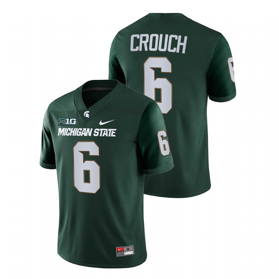 Men's Jersey Michigan State Spartans Quavaris Crouch Green College Football Game Jersey