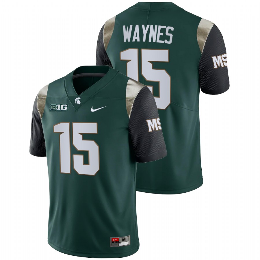 Men's Jersey Michigan State Spartans Trae Waynes Green College Football NFL Limited Jersey