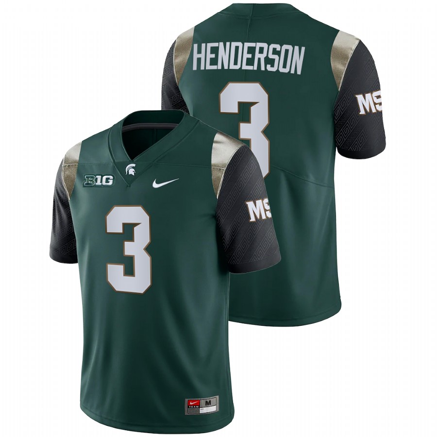 Men's Jersey Michigan State Spartans Xavier Henderson College Football Limited Green Jersey