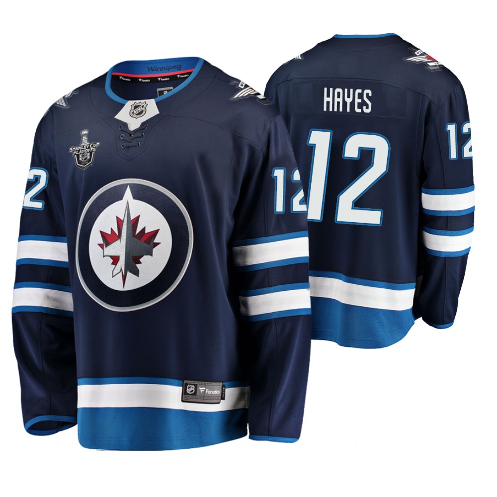 Men's Jets #12 Kevin Hayes Stanley Cup Playoffs Breakaway Jersey