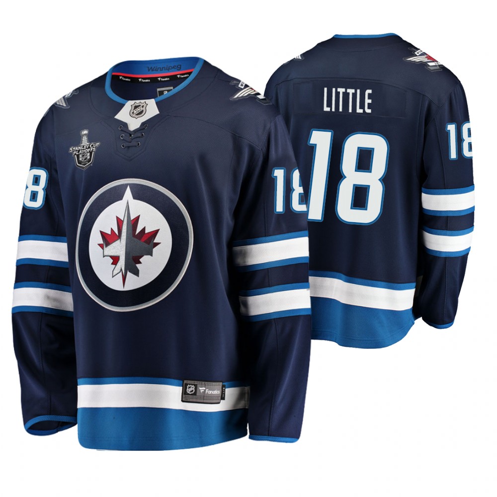 Men's Jets #18 Bryan Little Stanley Cup Playoffs Breakaway Jersey