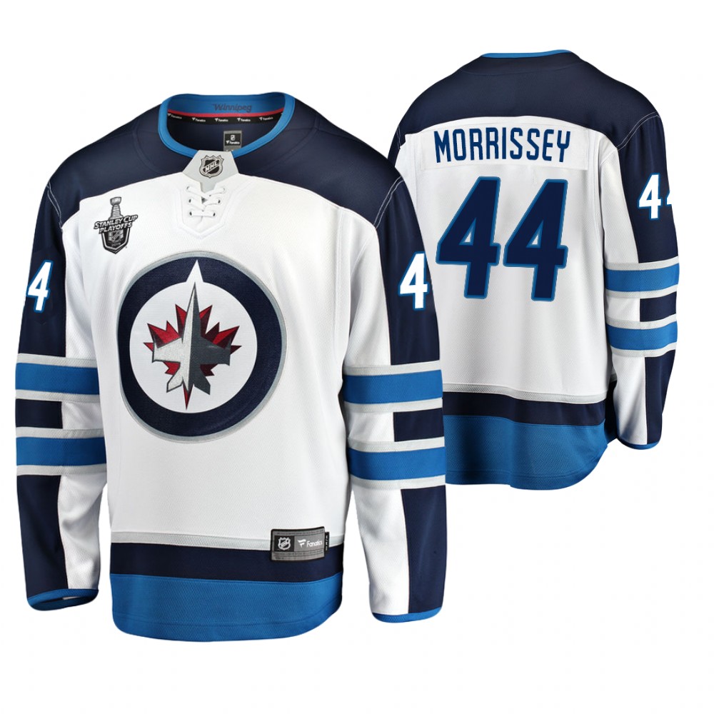 Men's Jets #44 Josh Morrissey Stanley Cup Playoffs Away Jersey