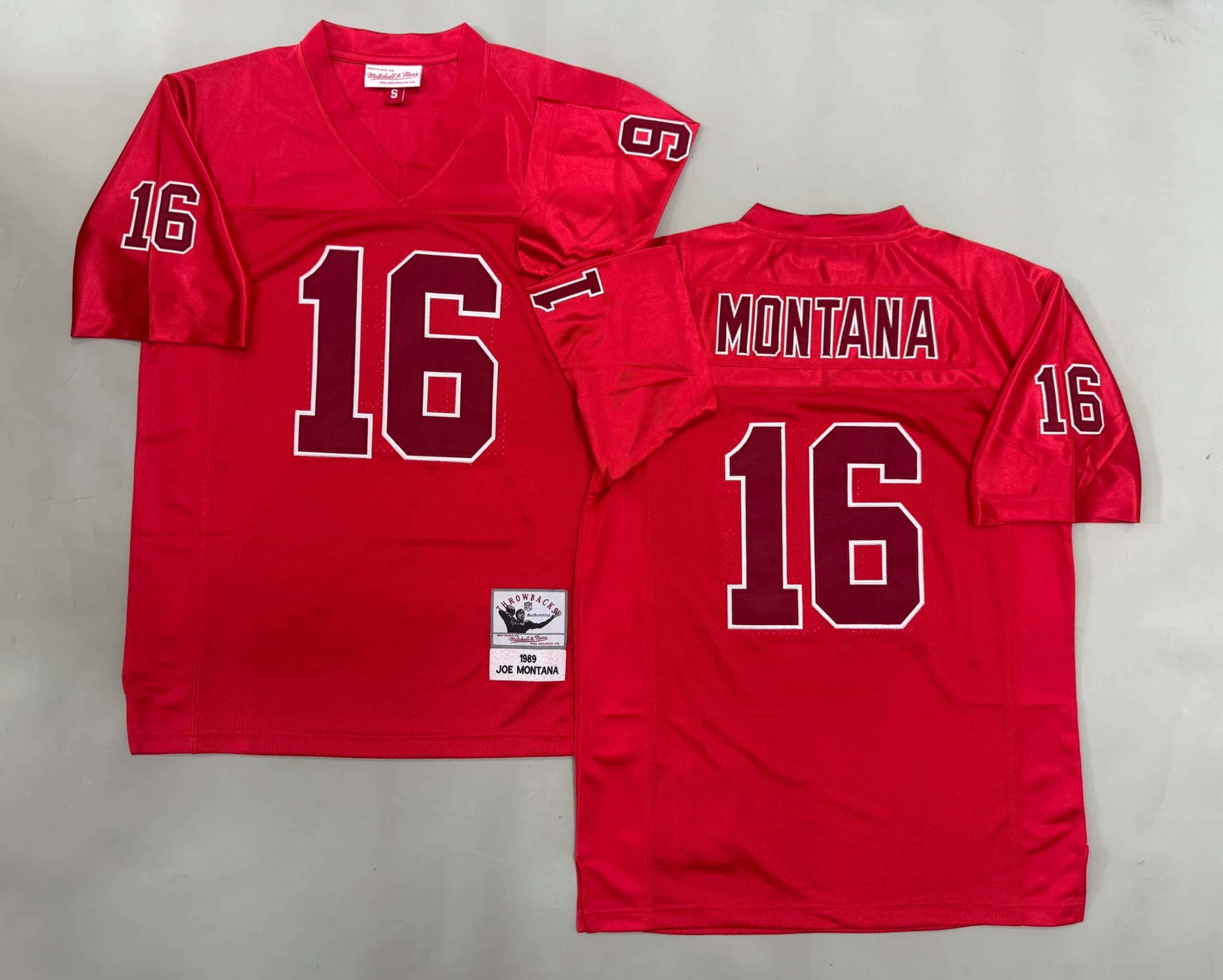 Men's Joe Montana Scarlet San   Francisco 49ers
