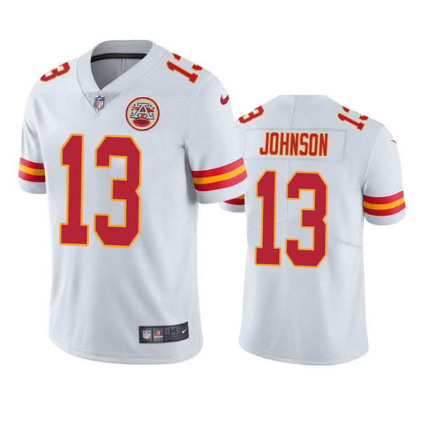 Men's Kansas City Chiefs #13 Nazeeh Johnson White Vapor Untouchable Limited Jersey