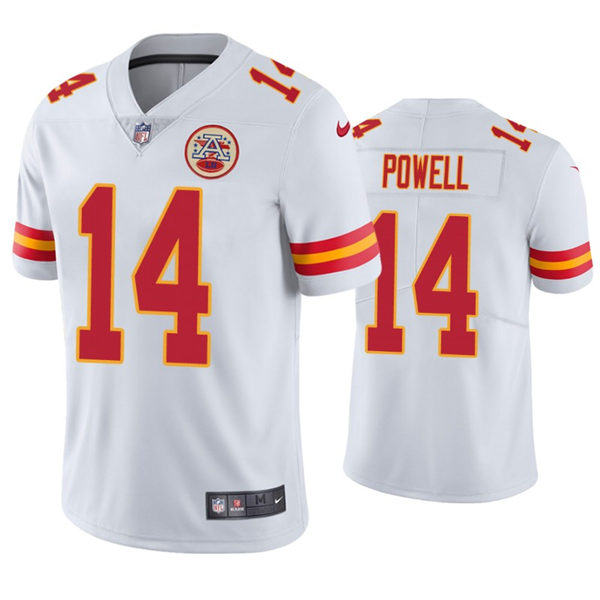 Men's Kansas City Chiefs #14 Cornell Powell Nike White Vapor Untouchable Limited Jersey