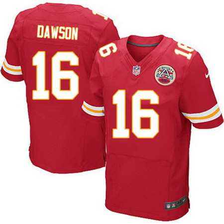 Men's Kansas City Chiefs #16 Len Dawson Red Team Color Elite Jersey