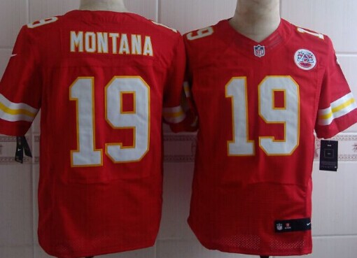Men's Kansas City Chiefs #19 Joe Montana Red Retired Player NFL Nike Elite Jerse