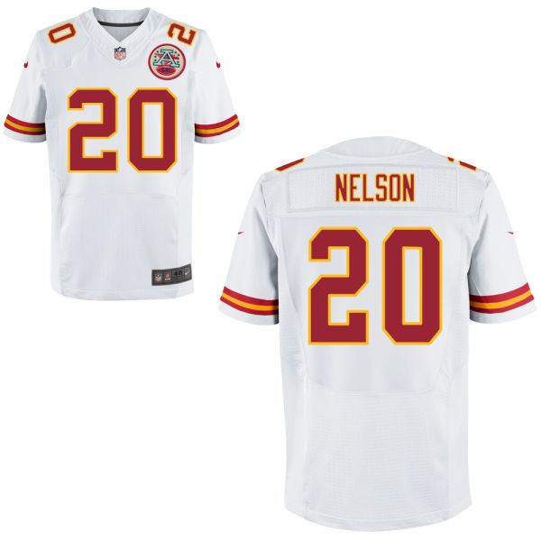 Men's Kansas City Chiefs #20 Steven Nelson Nike White Elite Jerseys