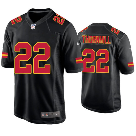 Men's Kansas City Chiefs #22 Juan Thornhill Nike Black Game Fashion Jersey