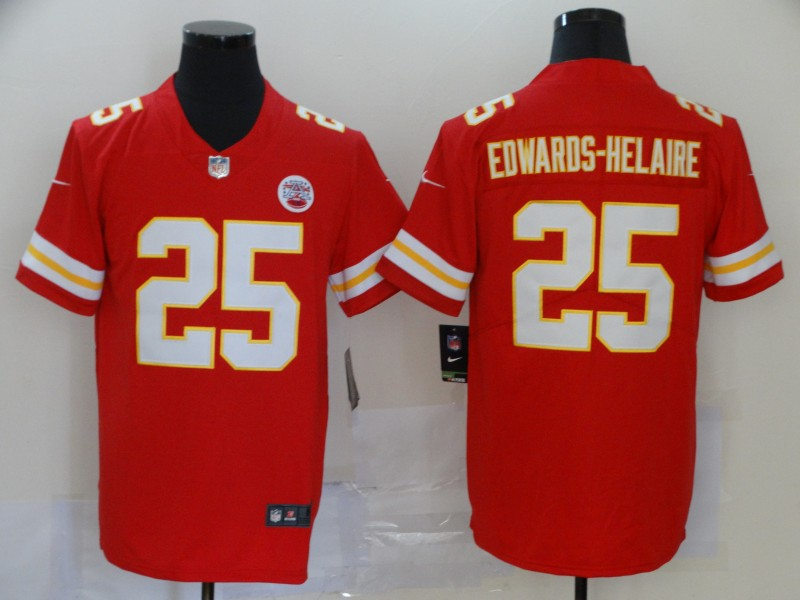 Men's Kansas City Chiefs #25 Clyde Edwards-Helaire Nike Red Game Football Jersey