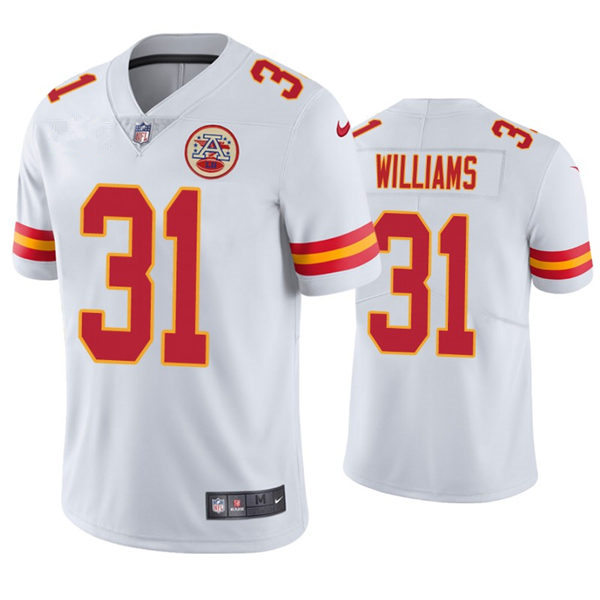 Men's Kansas City Chiefs #31 Darrel Williams Nike White Vapor Untouchable Limited Jersey