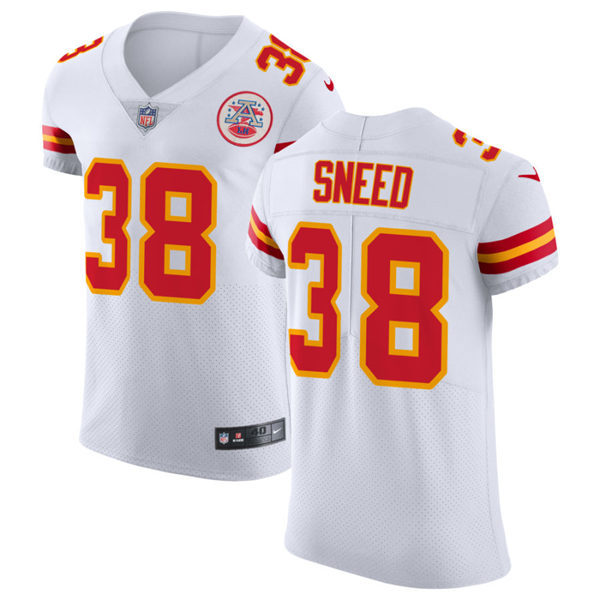 Men's Kansas City Chiefs #38 L'Jarius Sneed Nike White Vapor Untouchable Limited Jersey