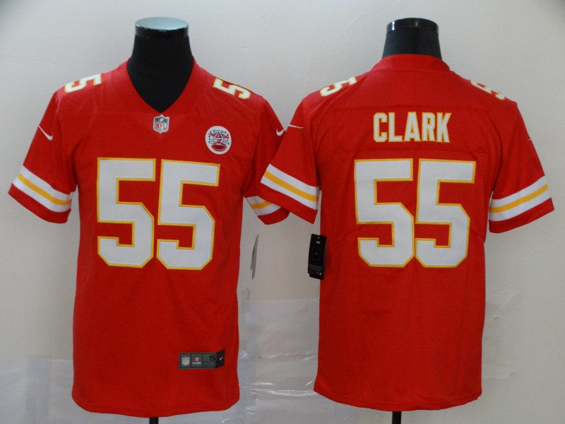 Men's Kansas City Chiefs #55 Frank Clark Nike Red Game Football Jersey