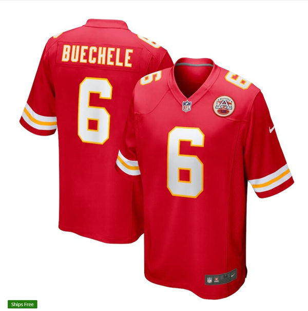 Men's Kansas City Chiefs #6 Shane Buechele Nike Red Vapor Untouchable Limited Jersey