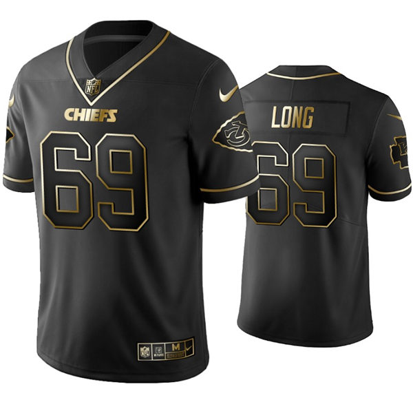 Men's Kansas City Chiefs #69 Kyle Long Nike Black Golden Edition Vapor Limited Jersey