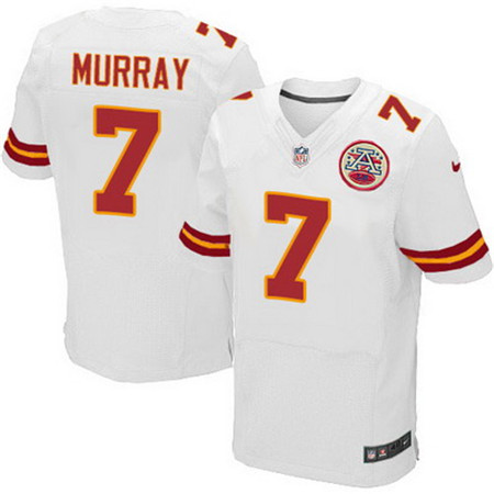 Men's Kansas City Chiefs #7 Aaron Murray White Road Elite Jersey