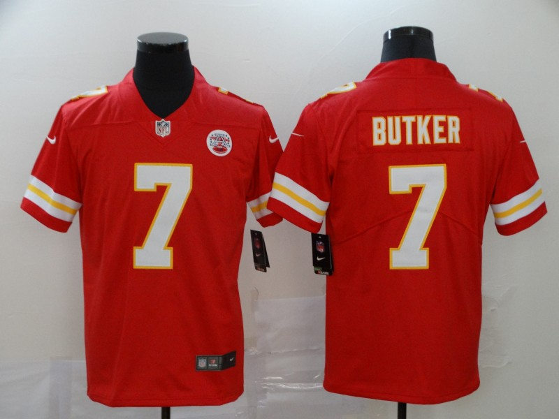 Men's Kansas City Chiefs #7 Harrison Butker Nike Red Game Player Football Jerse