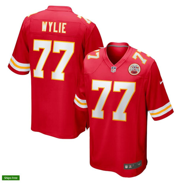 Men's Kansas City Chiefs #77 Andrew Wylie Nike Red Vapor Untouchable Limited Jersey