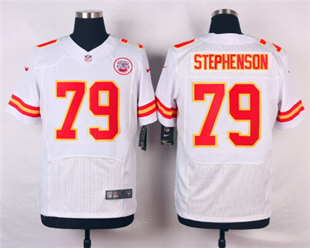 Men's Kansas City Chiefs #79 Donald Stephenson White Road Elite Jersey