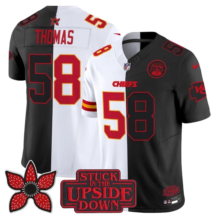 Men's Kansas City Chiefs 'Upside Down Edition' Vapor Limited Jersey - All Stitched Derrick Thomas