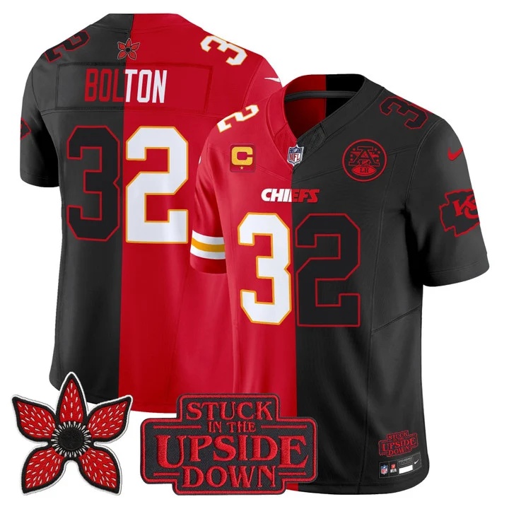 Men's Kansas City Chiefs 'Upside Down Edition' Vapor Limited Jersey - All Stitched Nick Bolton  32