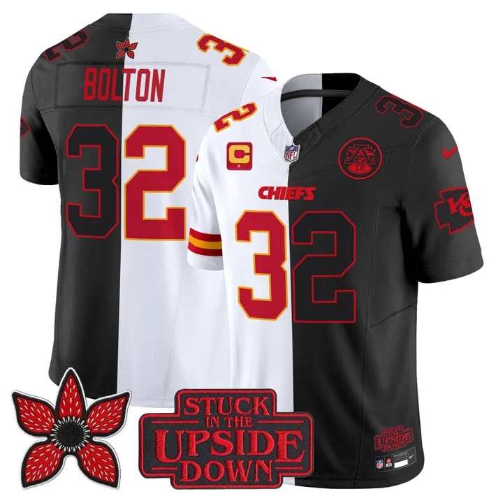 Men's Kansas City Chiefs 'Upside Down Edition' Vapor Limited Jersey - All Stitched Nick Bolton