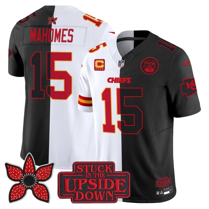 Men's Kansas City Chiefs 'Upside Down Edition' Vapor Limited Jersey - All Stitched Patrick Mahomes