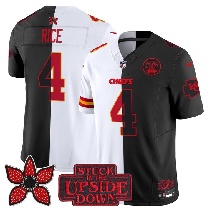 Men's Kansas City Chiefs 'Upside Down Edition' Vapor Limited Jersey - All Stitched Rashee Rice