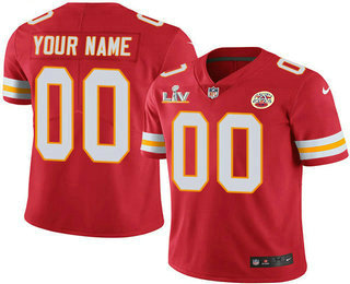Men's Kansas City Chiefs ACTIVE PLAYER Custom Red 2021 Super Bowl LV Limited Stitched NFL Jersey