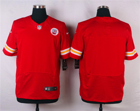 Men's Kansas City Chiefs Blank Red Team Color Elite Jersey