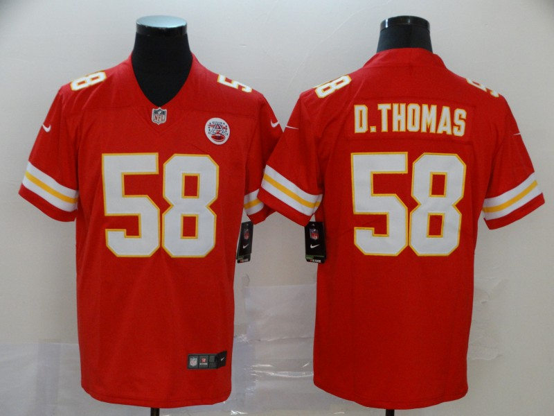 Men's Kansas City Chiefs Retired Player #58 Derrick Thomas Nike Red Game Player Football Jersey