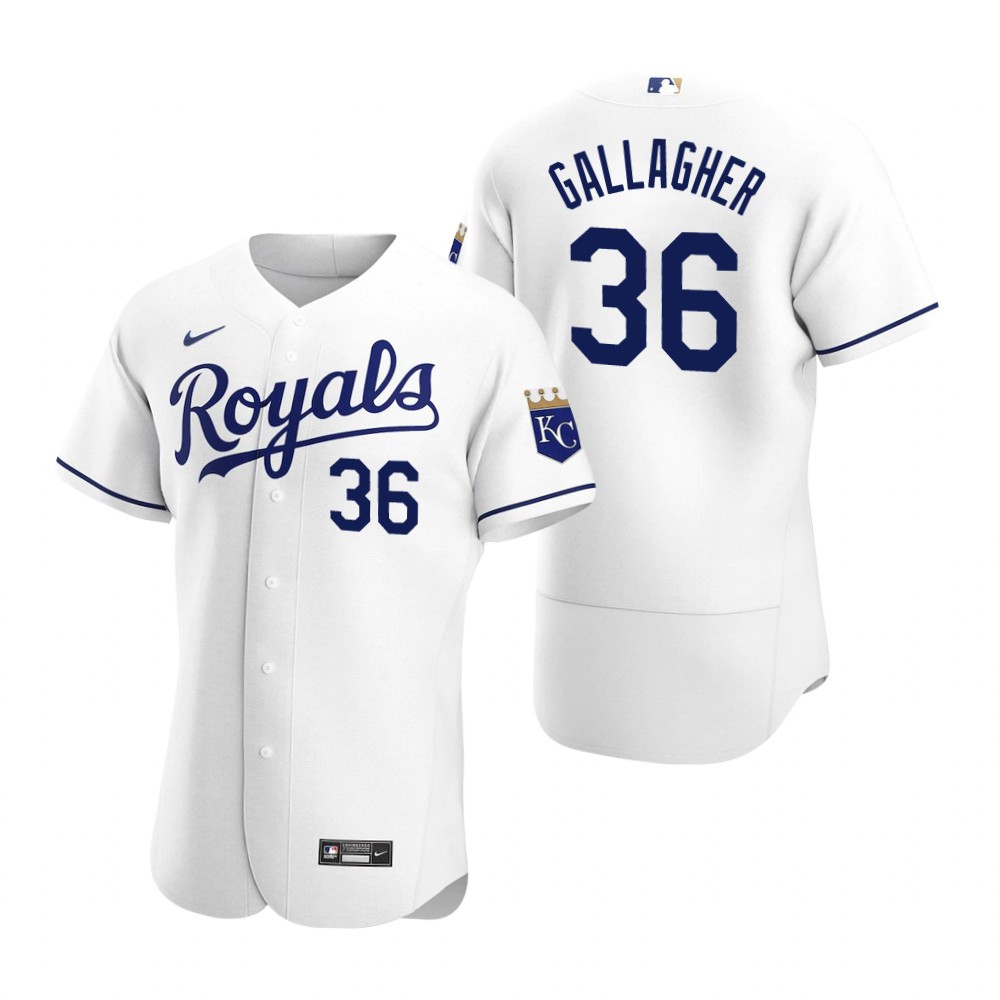 Men's Kansas City Royals #36 Cam Gallagher Nike White Authentic Home Jersey