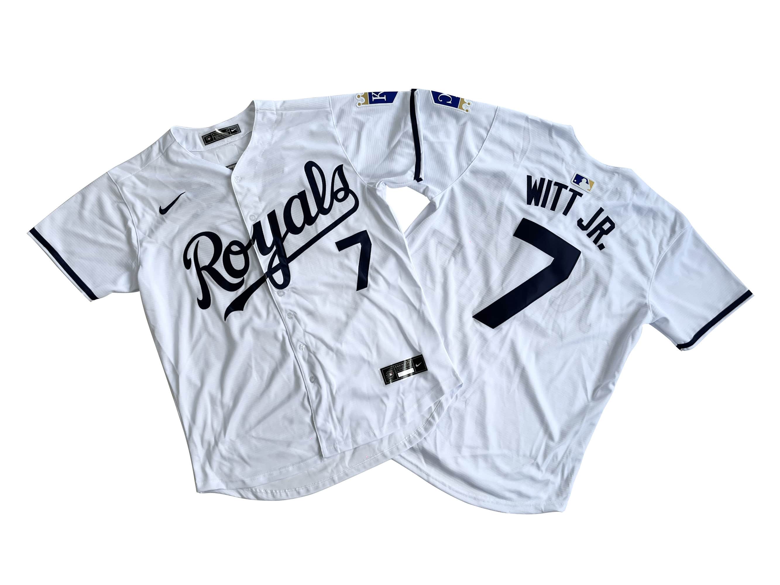 Men's Kansas City Royals Bobby Witt Jr. Nike White Home Limited Player Jersey